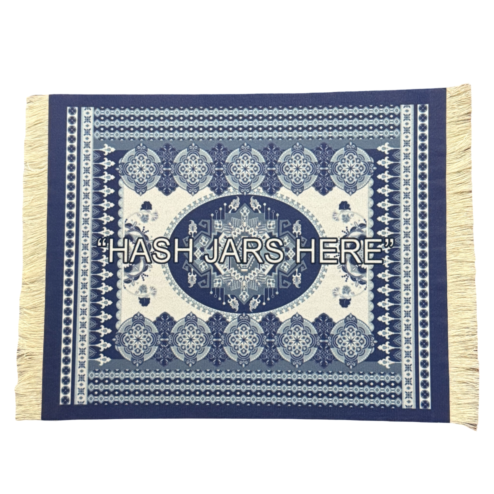 BLUE HASH JARS HERE RUB