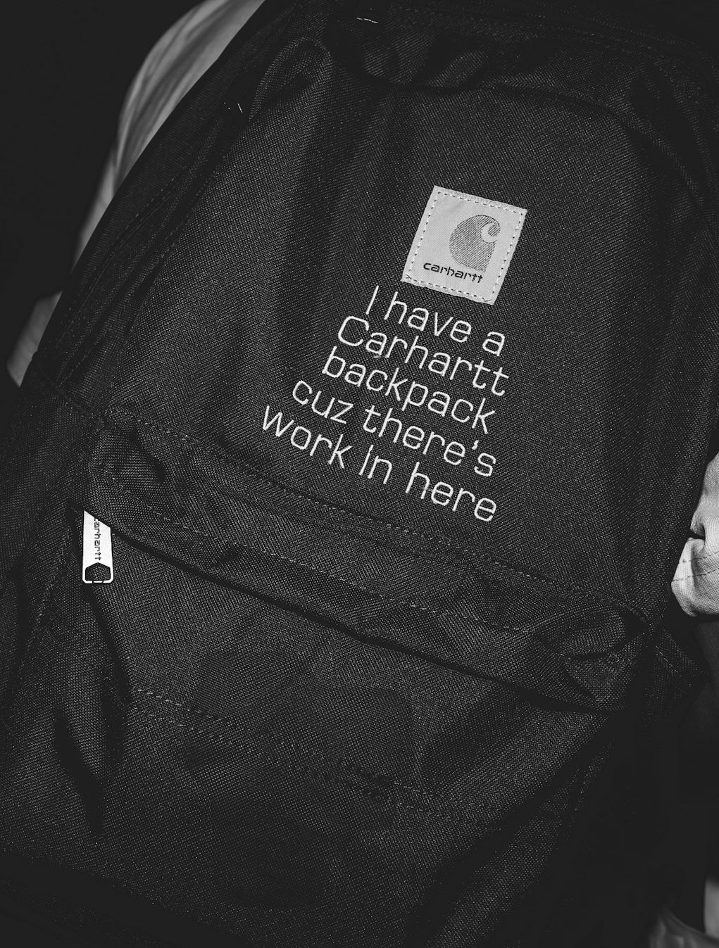BLACK WORK IN HERE BACKPACK
